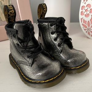 Dr Martens Black Ombré Glitter Boot